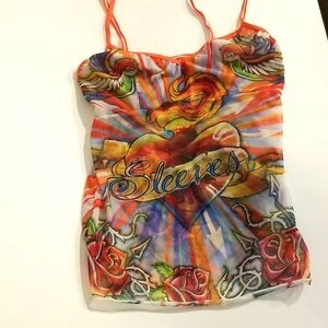 Sleeves Mesh Camisole Size M/L